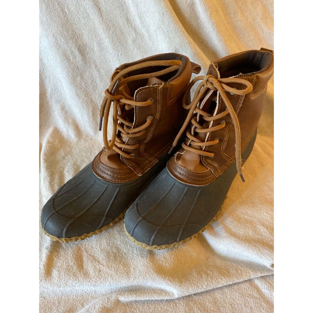 Mens Arctic Shield ~ Size 8M MEN~ Rubber & Leather Waterproof  Boots Tan